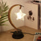 Table Desk Lamp Hemp Rope Star LED Night Light Decor (A Battery Powered) Newly
