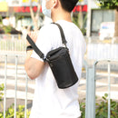 Outdoor Gas Canister Lamp Storage Bag Portable Water Bottle Cover (Black S)