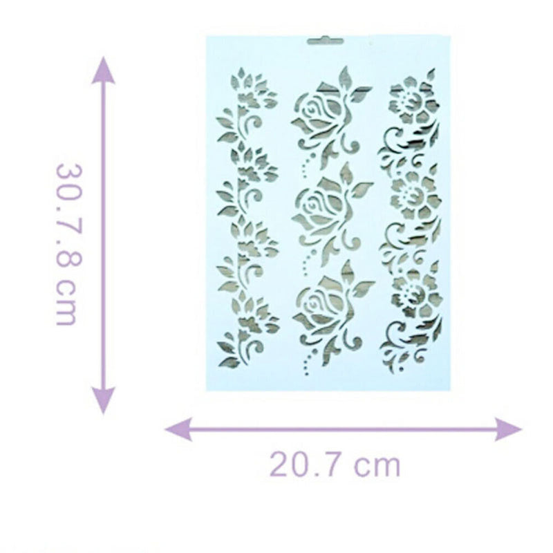 DIY Embossing Scrapbooking Layering Stencils Painting Paper Card Flower
