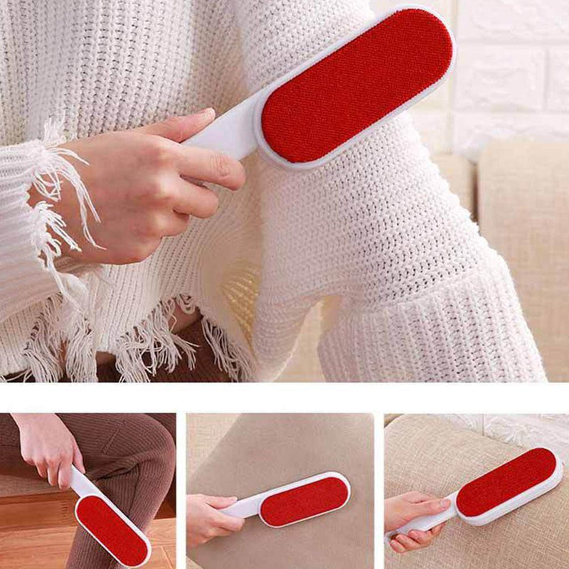 Reusable Pet Dog Hair Remover Double-Sided Sofa Clothes Cleaning Brush (L)
