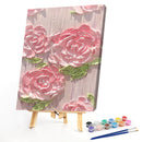 DIY Digital Picture Pink Flowers Frameless Oil Painting By Number Handicraft