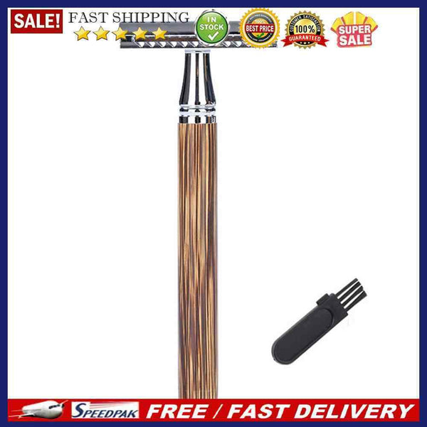 Safety Wet Shaving Beard Edged Razor Men Women Portable Face Shaver with Brush