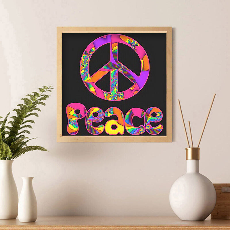 5D Diamond Painting Peace Full Round Drill Rhinestone Kit