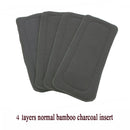 1pc Reusable 4 Layers Bamboo Charcoal Insert Baby Cloth Diaper Nappy Use Newly