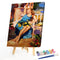Woman Bathing Sun Pattern Frameless Digital Paint Hand Painted Oil Picture Decor