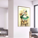 Girl on Chair Oil Paint By Numbers Kits DIY Handpainted on Canvas Wall Art Craft
