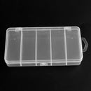 Multifunctional High Strength 5 Compartment Storage Case Box Transparent Visible PVC A