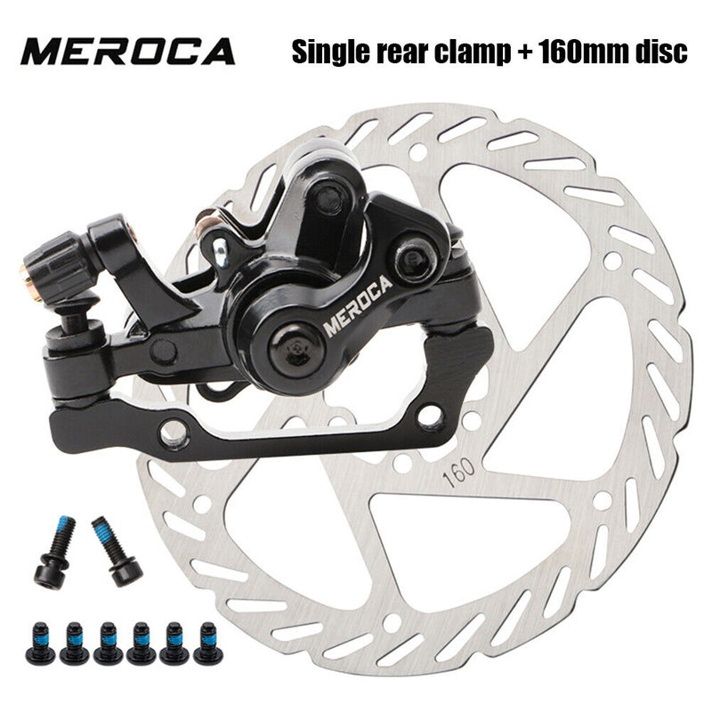 MEROCA MTB Bike Disc Brake Calipers Rotor Set Scooter Front Rear Bicycle Parts