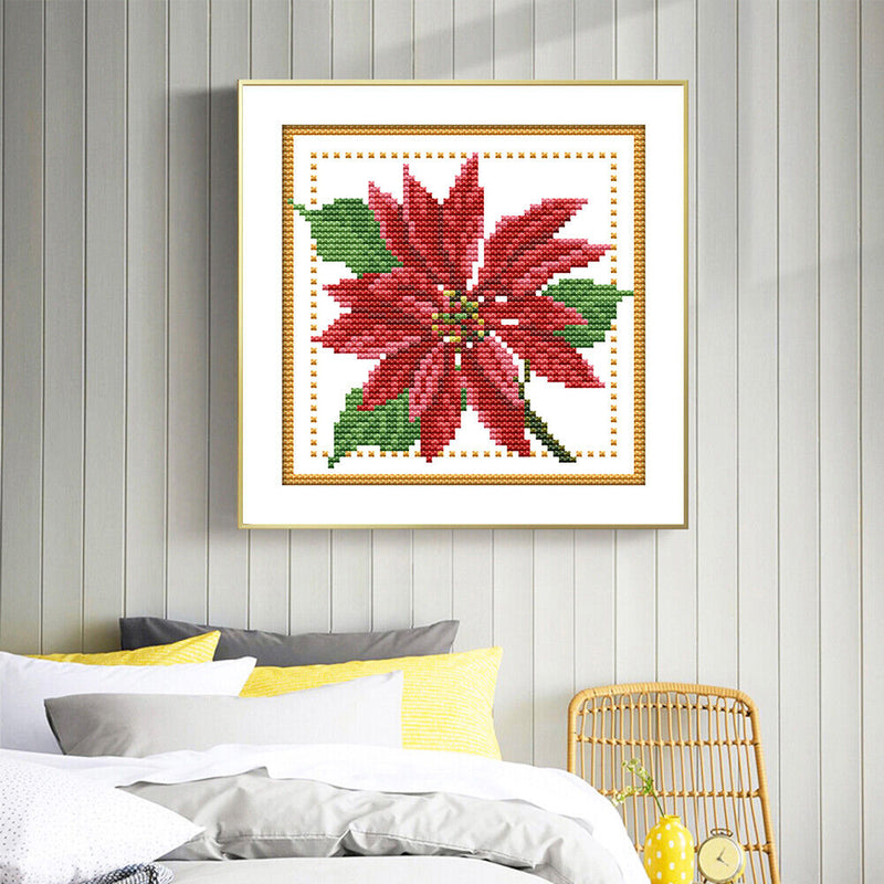 Partial Cross Stitch Kit December 14CT Counted DIY Needlework Decor (H434)