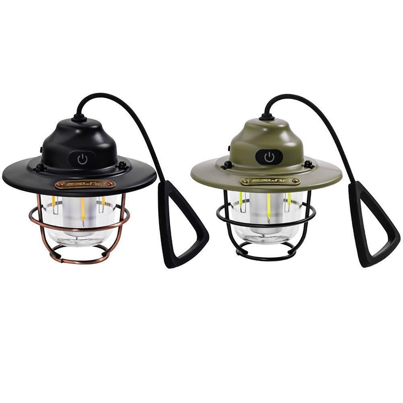 Retro LED Lanterns Hanging Emergency Outdoor Tent Camping Light (Black)