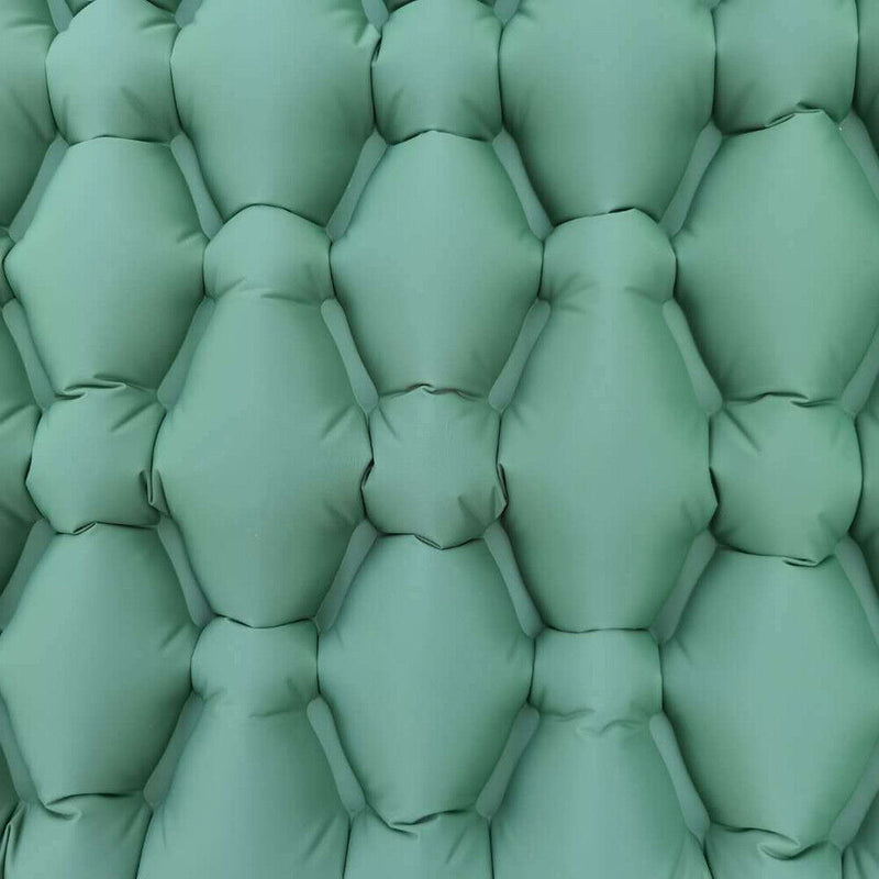 Outdoor Sleeping Pad Built-in Foot Air Pump Inflatable Mattress (Green) Newly