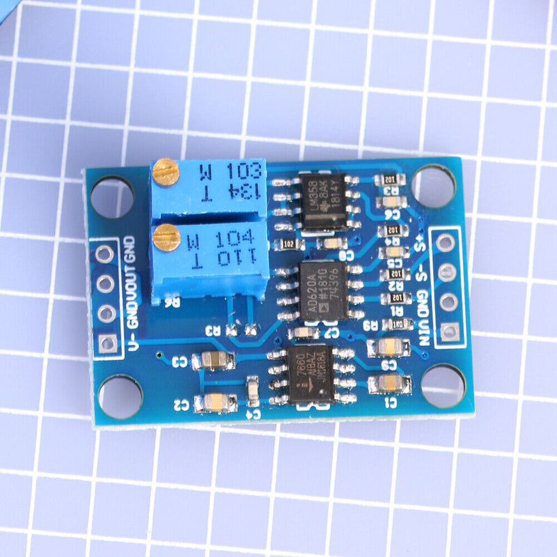 3-12V DC High Precision AD620 uV mV Small Signal Instrumentation Amplifier