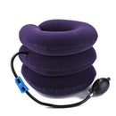 3-layered Air Inflatable Vertebra Retractor Neck Support Tractor (Purple) Newly