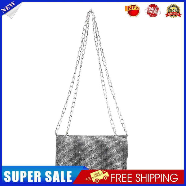 #A Fashion Shiny Sequins Clutch Evening Bag Sparkling Women Chain Crossbody Hand