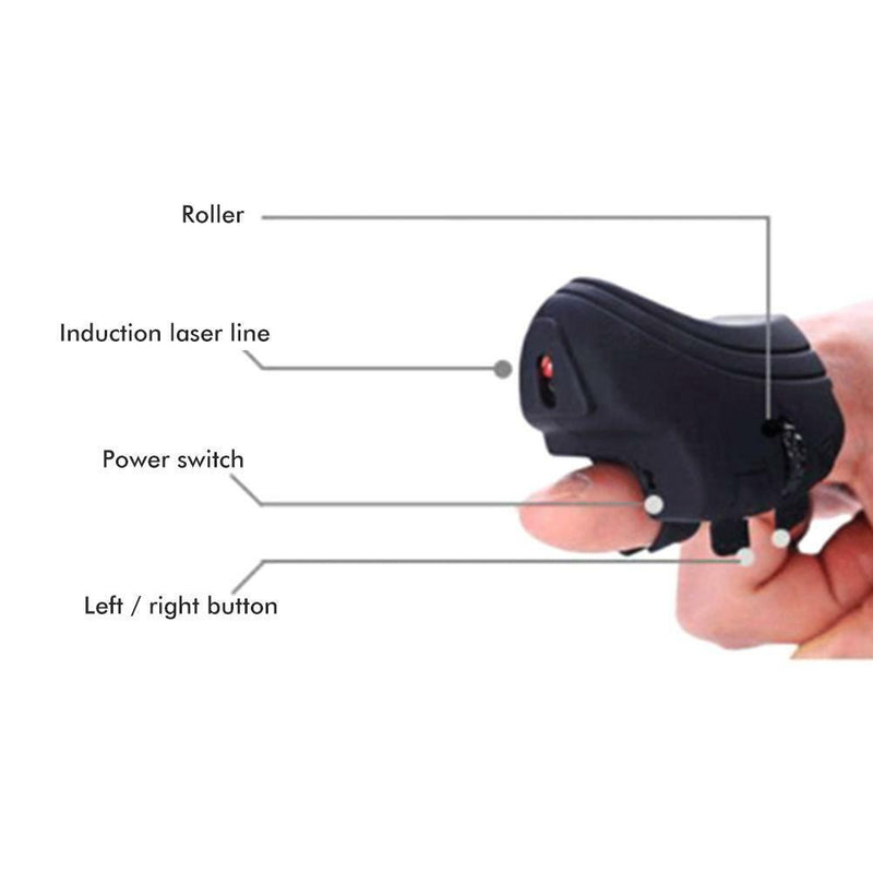 Bluetooth Wireless Finger Ring Mouse Mini USB Pocket Mice for PC Laptop Tablet