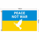 Peace Dove Banner Peace Not War Polyester Hanging Flags for Garden Decor