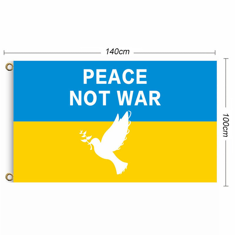 Peace Dove Banner Peace Not War Polyester Hanging Flags for Garden Decor