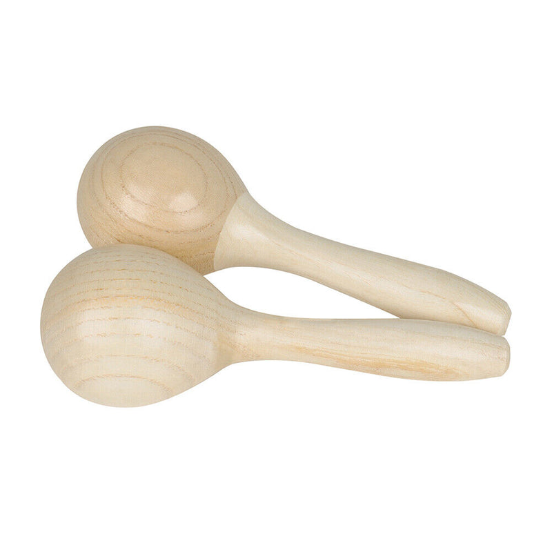 2pcs Baby Wooden Maraca Hand Rattles Kids Musical Percussion Instruments Newly