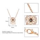 Crystal Dreamcatcher Projection Necklace I love You Bohemia 100 Languages