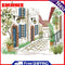 2 Strands Street Corner Partial Embroidery Stamped Cross Stitch Home Decor Gifts