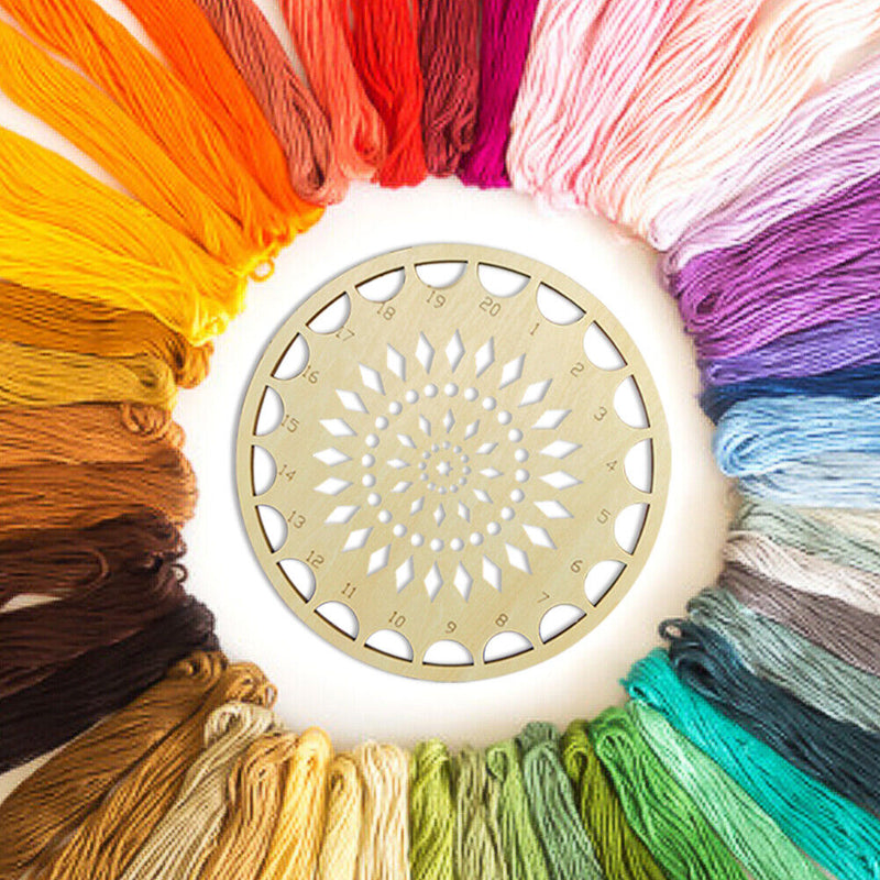 Hollow Wooden DIY Embroidered Thread Board Home Cross Stitch Needle Hoop Boar