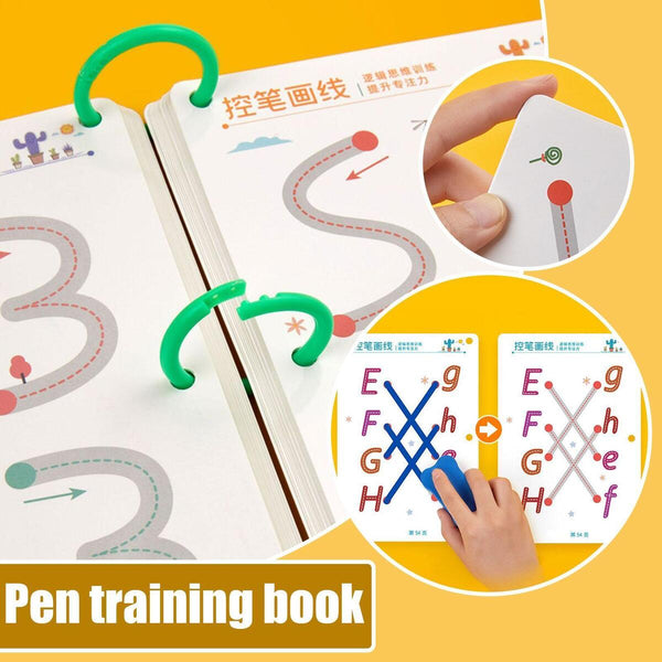 Kids Learn To Write, Tracing Practice & Wipe Books Kids Fun Practice Educationa`