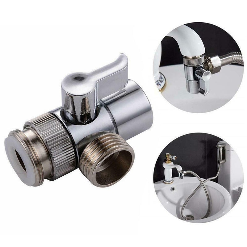 1/2'' Brass Bidet Shower Head Diverter Valve Faucet T-Adapter Splitter hot. K9G8