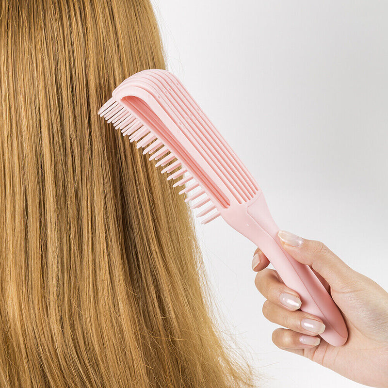 Detangling Hair Scalp Massage Comb Wet Curly Styling Hairbrush (Pink)