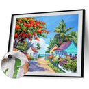 Seaside Scenery Oil Paint By Numbers DIY Acrylic Painting Home Decoration G