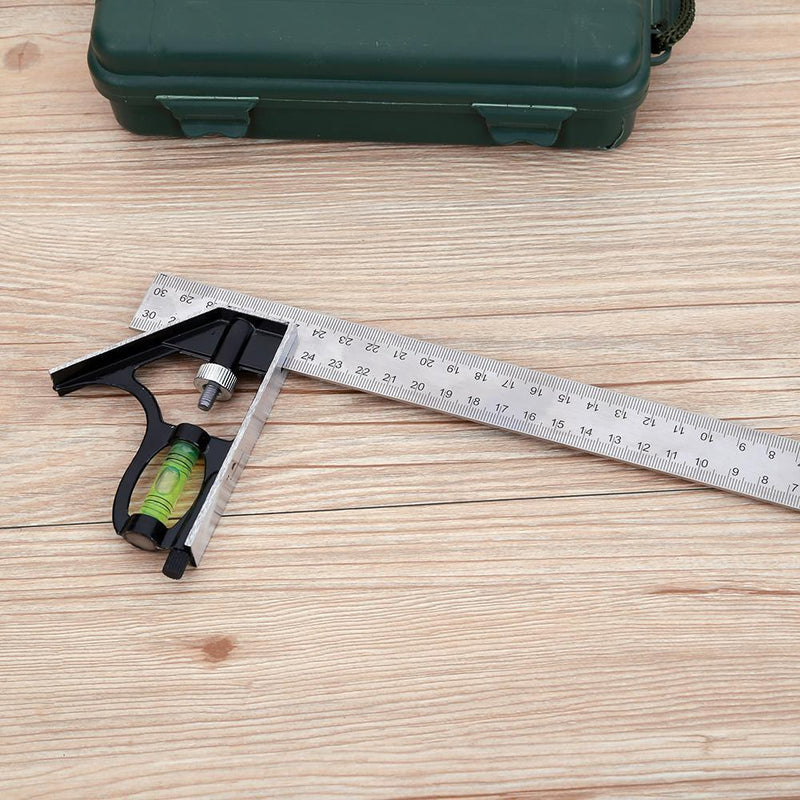 300mm(12'')Adjustable Engineer Combination Try Square Set Right Angle Ruler