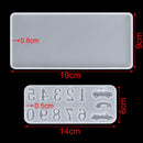 Keychain Car Plate NumberShape Phone Number Silicone Mold Number Casting Molds