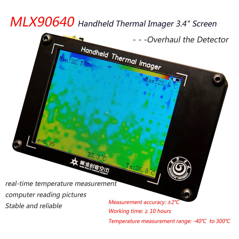 MLX90640 DIY Thermal Imager 3.4 inch TFT Screen Temperature Detection Camera