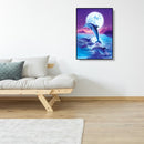 DIY Diamond Painting 5D Full Round Drill Dolphin Jump Cross Stitch Mosaic C