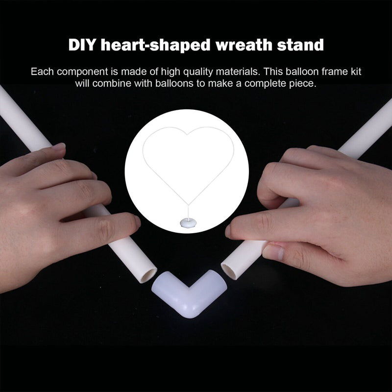 1 Set Balloon Column Arch Kit Heart Shape Balloon Stand Holder for Wedding Decor