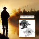 55mm Plastic Metal Winter Ice Fishing Reels Portable Fishing Reel (Black)