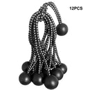 12pcs Outdoor Camping Binding Belt Elastic Ball Canopy Buckle Tent Fixing R