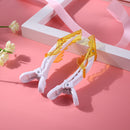 10pcs Plastic Salon Hair Clip Set Hairdressing Crocodile Hair Grip (Yellow)