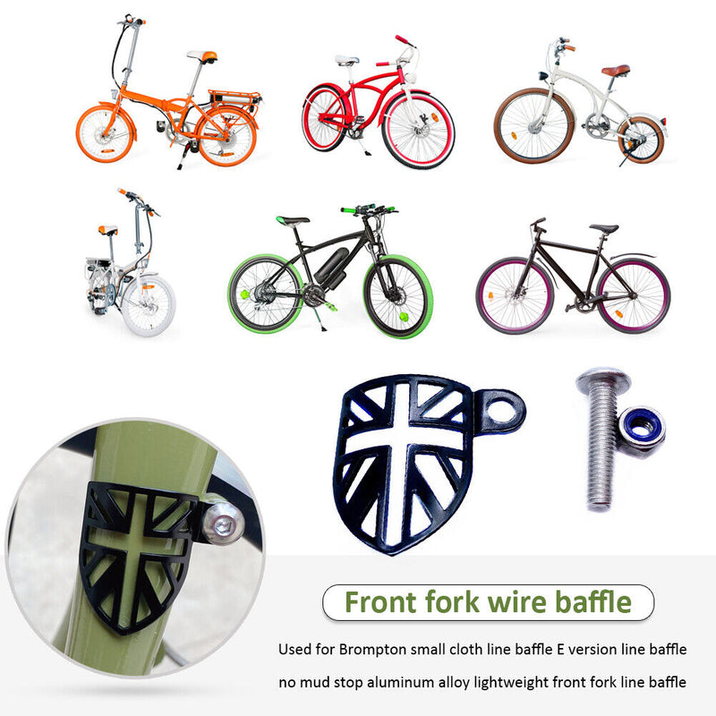 Bicycle Front Fork Protection Brake Line Protector for Brompton (Black)