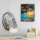 Painting By Numbers Kit DIY Sunset Canvas Oil Art Picture for Home Wall Decor