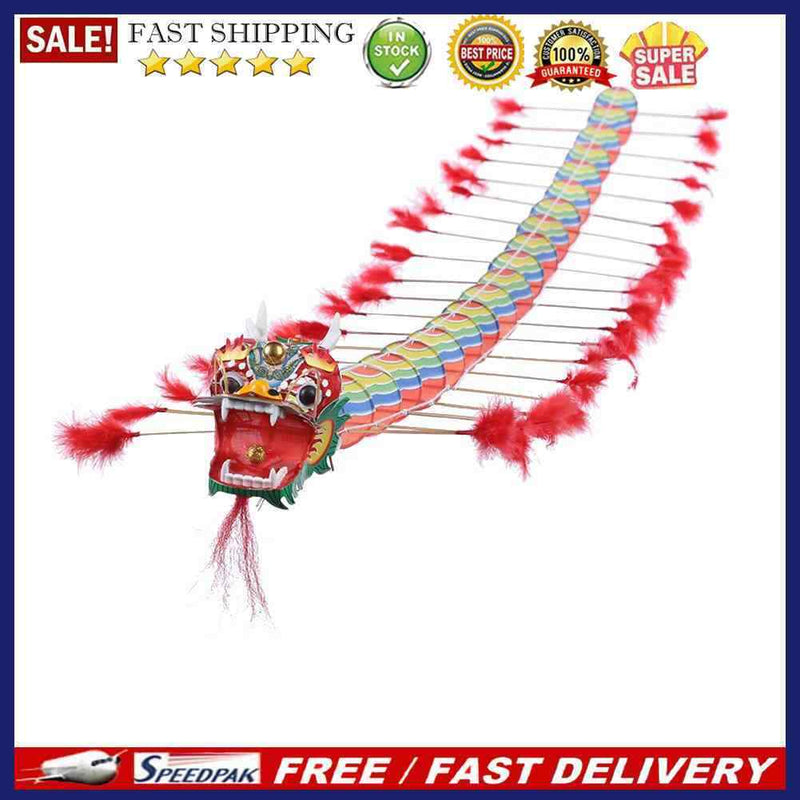 Chinese Traditional Dragon Kite Plastic Foldable Children Outdoors Toys