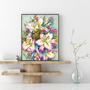 Drawing Paintwork Flower Bush Home Living Room Decoration 40x50cm Without Fra