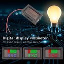 LCD Digital Dual Display Voltmeter Meter Battery Capacity Indicator (Red) Newly