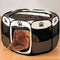 Claw Print Foldable Pet Cat Dog Tent House Guard Playpen Fence (Coffee) Newly