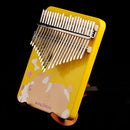17-Key Cute Mahogany Kalimba Portable Finger Thumb Piano Musical (Yellow) Newly