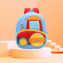 Kids Fluffy Fashion Engineering Vehicle Backpack Girl Small Zipper School Bag