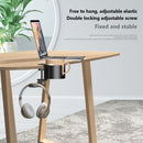 Desktop Mounted 2 in 1 Headset Hanger Stand 360 Rotating Headphone Cup Holder