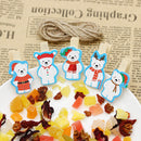 Hot Mini DIY Hemp Rope Christmas Bear Christmas Tree Photo Pegs Woody Clips