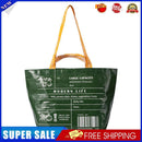 Women Nylon Woven Top-handle Bag Lady Large Capacity Handbag (Green L)