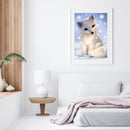 Full Embroidery Kits Snow Fox 11CT Stamped Needlework Home Room Art Decoration