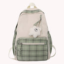 Casual Backpack Nylon School Backpack Zipper Pocket Teenagers Schoolbag Shopping